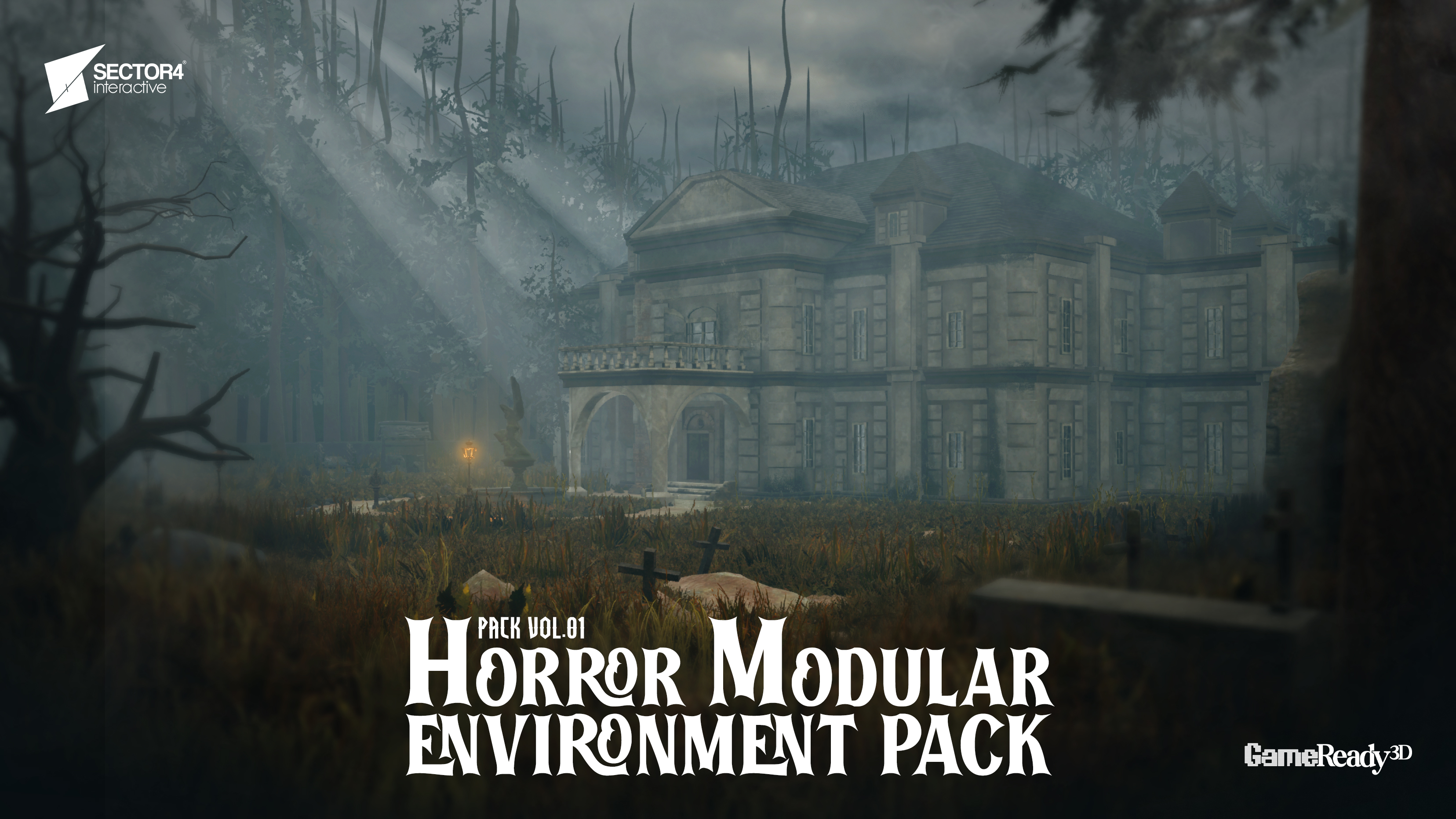 Horror Modular Environment Pack – Mansion, Barn & Creepy Props (With Demo Scene) - Premium 3D Asset Pack featuring step into a world of shadows with this horror modular environment pack, a comprehensive toolkit for creating eerie, atmospheric game worlds. the pack’s stunning included demo scene showcases how its assets can be combined to build a beautifully haunting environment, from sprawling haunted mansions to fog-laden graveyards and abandoned farms